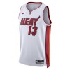 Dres Miami Heat Bam Adebayo 13 Nike 2022-23 Association Edition Bijela Swingman